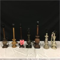 Lot of 7 Assorted Table Lamps