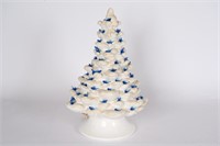 Vtg Lighted Musical Christmas Tree w/ Blue Birds