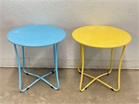 Pair of Metal Accent Tables