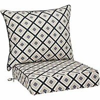 AMAZON BASICS PATIO CUSHION BLAVK-GLEO