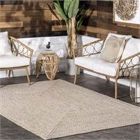 nuLOOM Wynn Braided Rug  6' Square  Tan