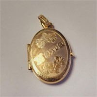 10K  Locket With Photo Compartment 1G Pendant