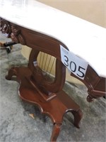 Antique Mahogany Marble Top Table
