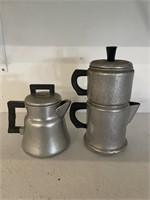 2 Vintage Aluminum Coffee Pots