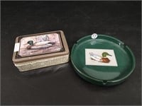 Duck Ashtray and Toll Tin w/tools
