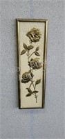 Vintage decorative gold Rose Metal wall decor,