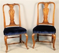 PAIR OF QUEEN ANN SIDE CHAIRS IN THE DUTCH STYLE