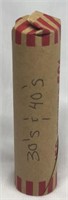 OF)  roll of 1930s 1940s wheat pennies