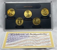 OF)  2000 gold edition state quarter collection