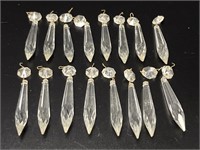 16 Spear Drop Chandelier Crystals w/Bead