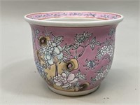 Pink Asian Chinoiserie Porcelain Plater