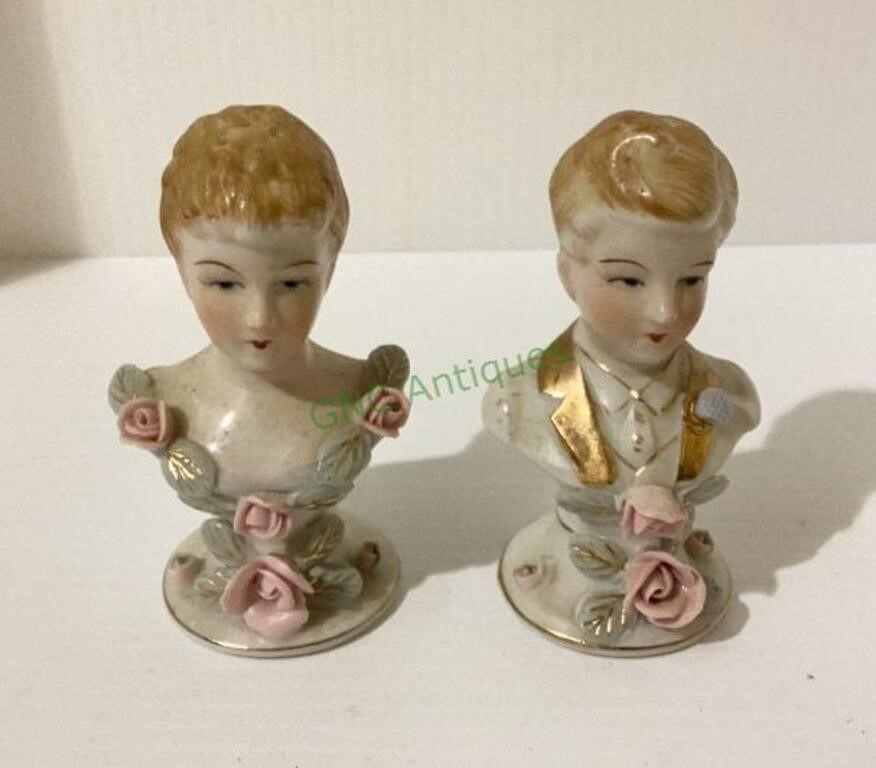 Japanese made Victorian themed salt and pepper