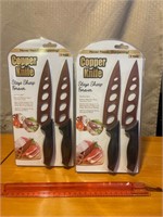 2 new Forever Sharp 2 pack copper knives