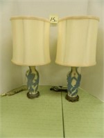 Pair Of Alycite Aladdins Table Lamps -