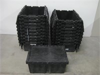 Stack Of Eighteen 15"x 22"x 10" Plastic Totes