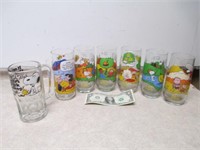 Lot of Peanuts Snoopy Collector Glasses