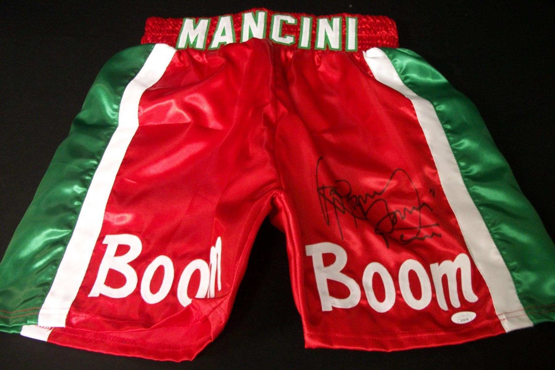 RAY MANCINI SIGNED BOXING TRUNKS JSA