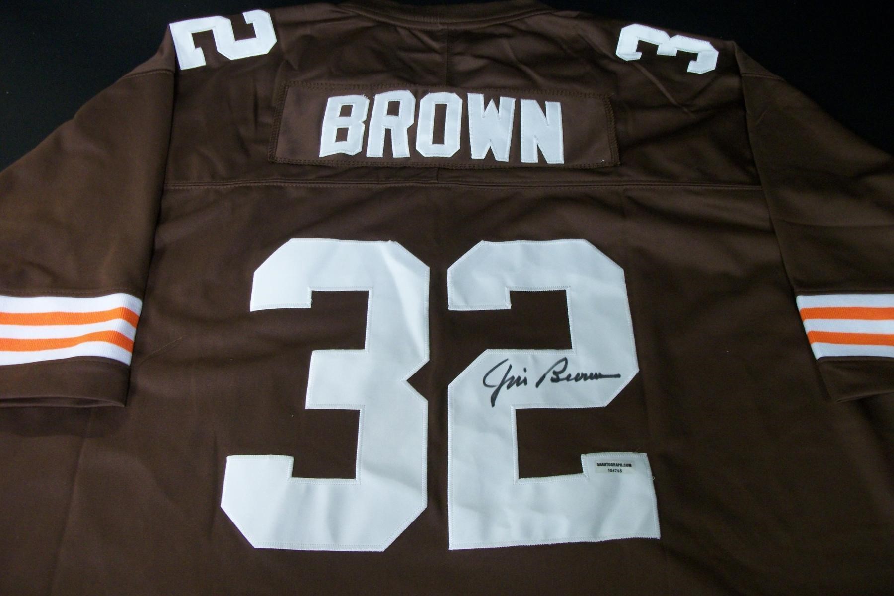 BROWNS JIM BROWN SIGNED JERSEY GAA COA