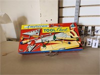 Metal Tool Chest with a few tools