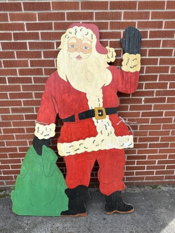 Life Size Santa Wood Sign