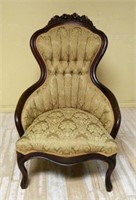 American Victorian Balloon Back Parlor Chair.