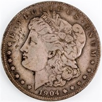 Coin 1904-S Morgan Silver Dollar in Very Fine