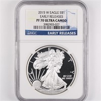 2015-W Proof Silver Eagle NGC PF70 UC