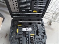 Carry Tool Box with Drills, Spade Bits & 2 Drawers