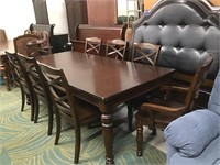 Ashley Furniture Wood Dining Table 8 Chairs