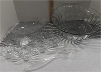 Punch bowl set and cups