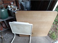 2 card tables and a table mate tv tray