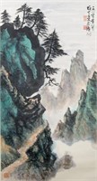 LI XIONGCAI Chinese 1910-2001 Watercolor Scroll