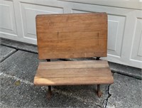 Antique School Desk Seat