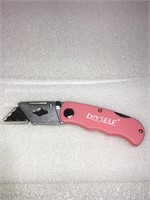 Pink Folding Razor Knife