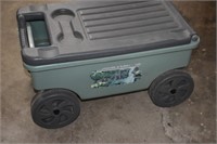 Planter's Cart on Wheels with Lift Seat Storage