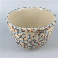 Stoneware Pottery Spongeware  Bowl