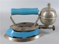Vintage Blue COLEMAN Instant Lite Gas Iron