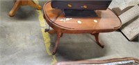 WOODEN OVAL COFFEE TABLE