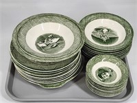 27) PIECES OLD CURIOSITY SHOP DISHES