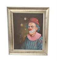 Oil Painting Clown Portrait by F.Dressen