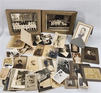 ASSORTMENT OF ANTIQUE B&W PHOTOGRAPHS