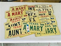 Lot of Texas & Other License Plates