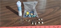 Lot of Costume Jewelry Earrings & Beads.