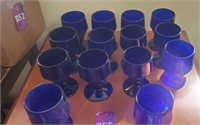 12 Cobalt Blue Goblets (Milkcrate)