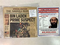 September 14th 2001,Paper & Bin Laden FBI Poster