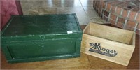 ANTIQUE TOOL BOX AND KROGER BOX
