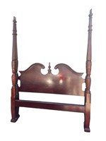 CHERRY RICE CARVED QUEEN SIZE TALL POSTER BED