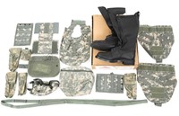 MILITARY POUCHES GEAR PLATE CARRIERS & BOOTS LOT