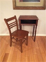 Wooden Desk and Chair