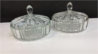Two lidded Candy Dishes